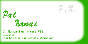 pal nanai business card