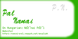 pal nanai business card